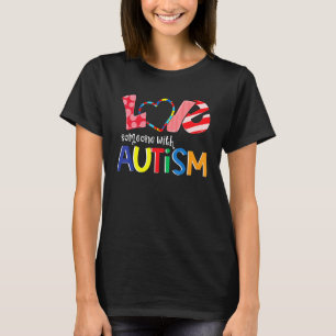 Autismus-Bewusstsein Ich liebe jemanden mit Autism T-Shirt