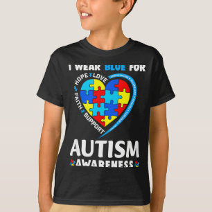 Autismus-Bewusstsein Ich trage Blau für Autismus-B T-Shirt