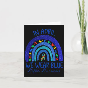 Autismus Bewusstsein im April tragen wir blaues Au Karte