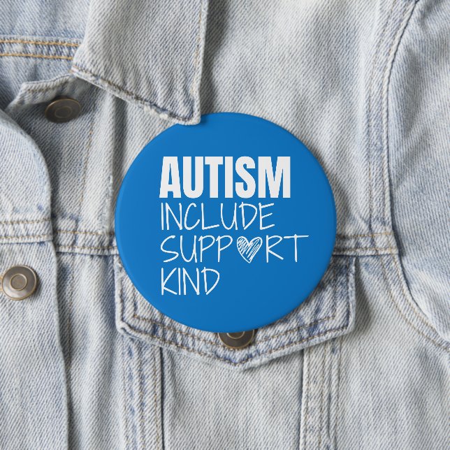 Autismus Bewusstsein. Include.support.kind. Button (Beispiel)
