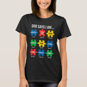 Autismus-Bewusstsein Jesus Christlicher Gott Sag I T-Shirt