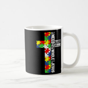 Autismus Bewusstsein Jesus Kreuz Puzzle Cool Chris Kaffeetasse