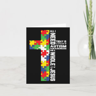 Autismus Bewusstsein Jesus Kreuz Puzzle Cool Chris Karte
