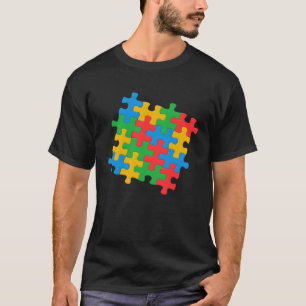 Autismus Bewusstsein Jigsaw Puzzle Stücke Fall 1 T-Shirt