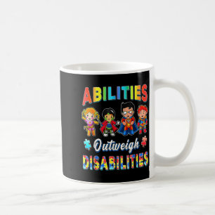 Autismus-Bewusstsein Junge Fähigkeiten überwiegen Kaffeetasse