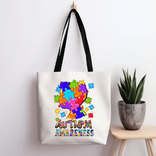 Autismus-Bewusstsein Jungen-Puzzle-Tasche Tasche