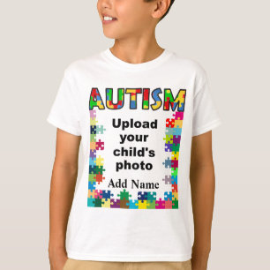 Autismus Bewusstsein Kinder Shirt Puzzle Rahmen an
