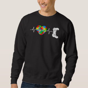 Autismus Bewusstsein Kinder Video Gamer Puzzle Pie Sweatshirt