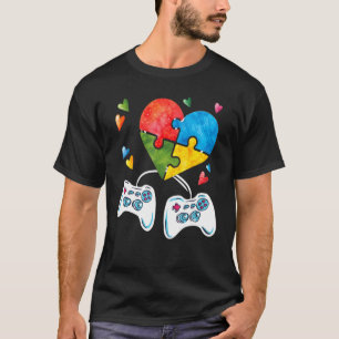 Autismus-Bewusstsein Kinder-Videospieler-Puzzletei T-Shirt
