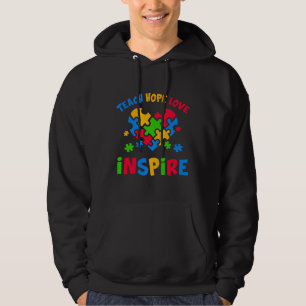 Autismus Bewusstsein Lehrer Lehrer Lehre Liebe Tea Hoodie
