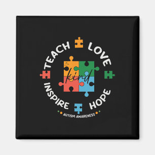 Autismus Bewusstsein Lehrer Lehrer Lehre Liebe Tea Magnet