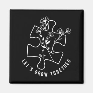 Autismus Bewusstsein Lehrer Puzzle Piece Let's Gro Magnet