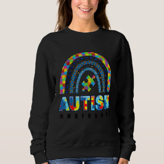 Autismus Bewusstsein Leopard Rainbow Puzzle Autist Sweatshirt