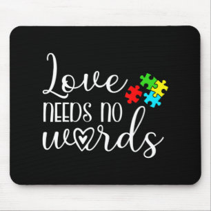 Autismus Bewusstsein Liebe braucht keine Worte Kin Mousepad