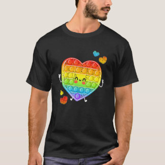 Autismus-Bewusstsein Liebesherz-Puzzleteil Pop It T-Shirt