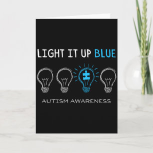 Autismus-Bewusstsein Light It Up Blue Familie pass Karte