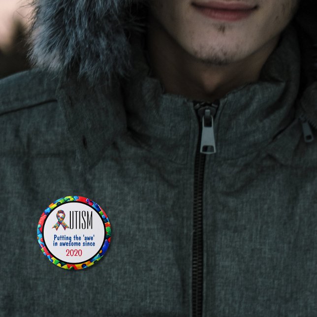 Autismus-Bewusstsein lustig Button (Von Creator hochgeladen)