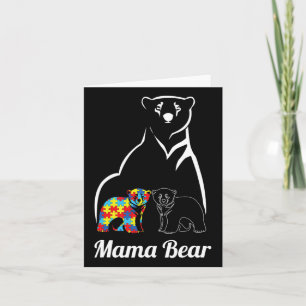 Autismus Bewusstsein Mama Bären Mama Autistisches  Karte