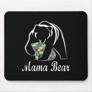 Autismus Bewusstsein Mama Bären Unterstützung Auti Mousepad
