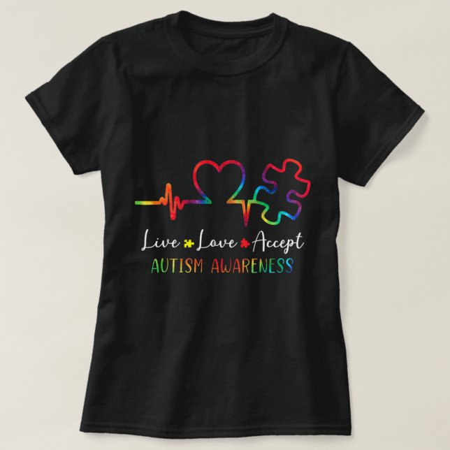 Autismus Bewusstsein Männer Frauen Kinder leben Li T-Shirt (Design vorne)