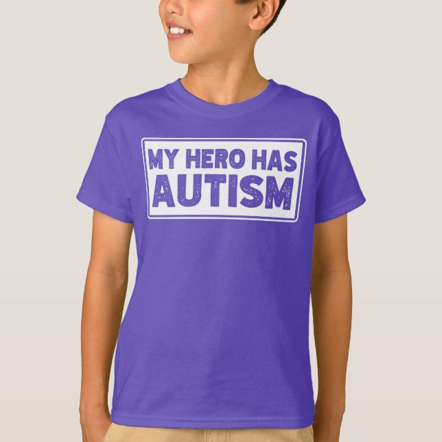 Autismus Bewusstsein, mein Held hat Autismus, Auti T-Shirt (Vorderseite)