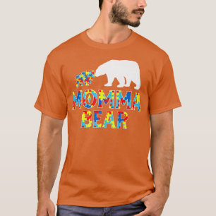 Autismus Bewusstsein Momma Bären Unterstützung Aut T-Shirt