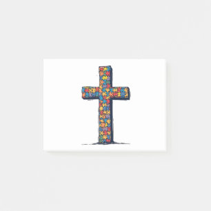 Autismus Bewusstsein Monat Christliche Religion Je Post-it Klebezettel