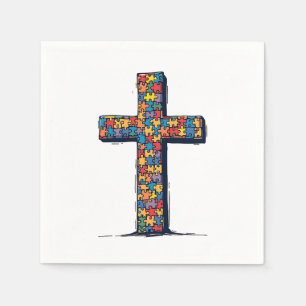 Autismus Bewusstsein Monat Christliche Religion Je Serviette
