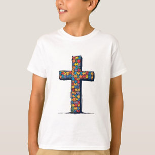 Autismus Bewusstsein Monat Christliche Religion Je T-Shirt