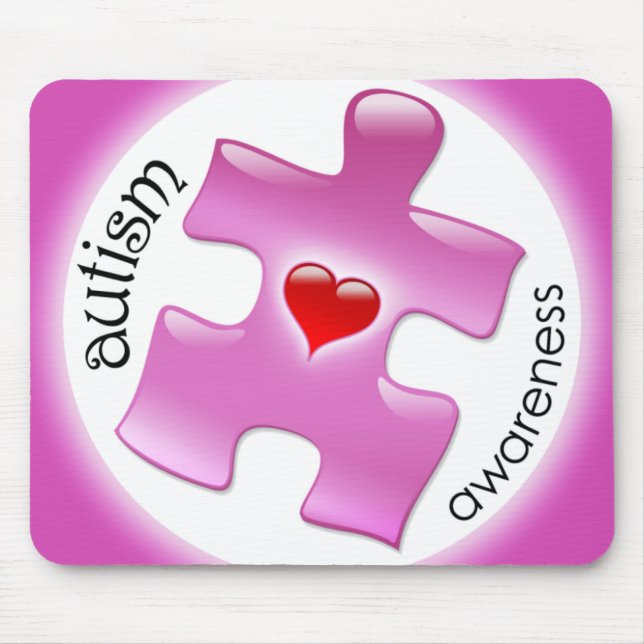 Autismus-Bewusstsein Mousepad - Rosa (Vorne)