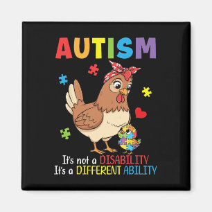 Autismus-Bewusstsein Mutter Huhn Andersfähigkeit Magnet