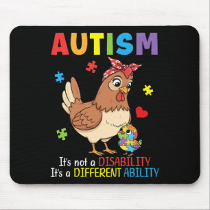 Autismus-Bewusstsein Mutter Huhn Andersfähigkeit Mousepad