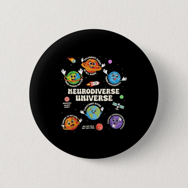 Autismus-Bewusstsein Neurodiversität Asd Sped Lehr Button (Vorderseite)