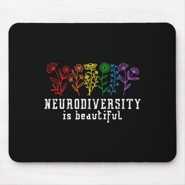 Autismus Bewusstsein Neurovielfalt ist schön ADHS Mousepad (Vorne)