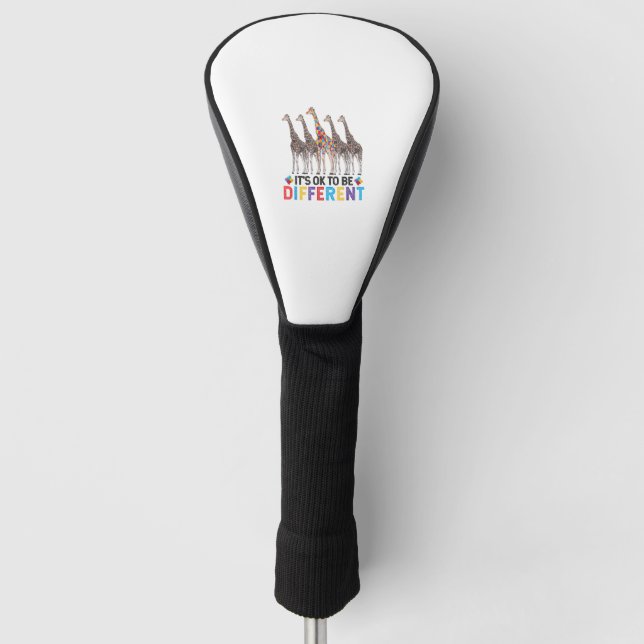 Autismus Bewusstsein Niedlich Giraffe Tier Es ist  Golf Headcover (Vorderseite)