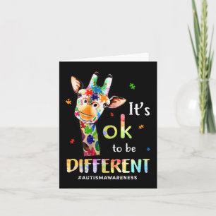 Autismus Bewusstsein Niedlich Giraffe Tier Es ist  Karte