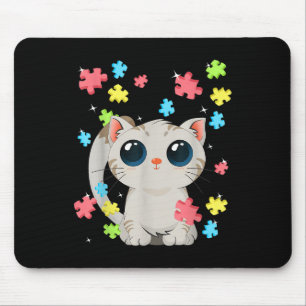 Autismus Bewusstsein Niedlich Katzenkätzchen Farbr Mousepad