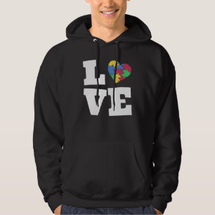 Autismus Bewusstsein Niedliche Liebe Puzzle Autist Hoodie