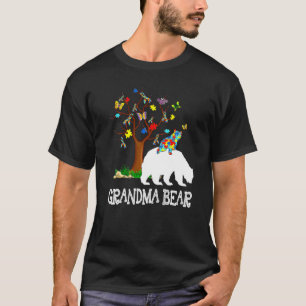 Autismus Bewusstsein Oma Bären Unterstützung Autis T-Shirt