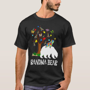 Autismus Bewusstsein Oma Bären Unterstützung Autis T-Shirt