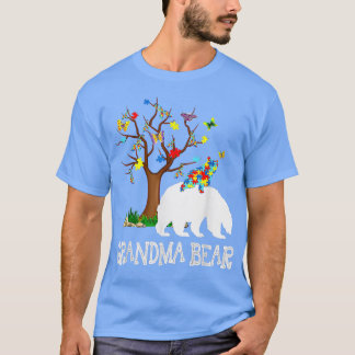 Autismus Bewusstsein Oma Bären Unterstützung Autis T-Shirt
