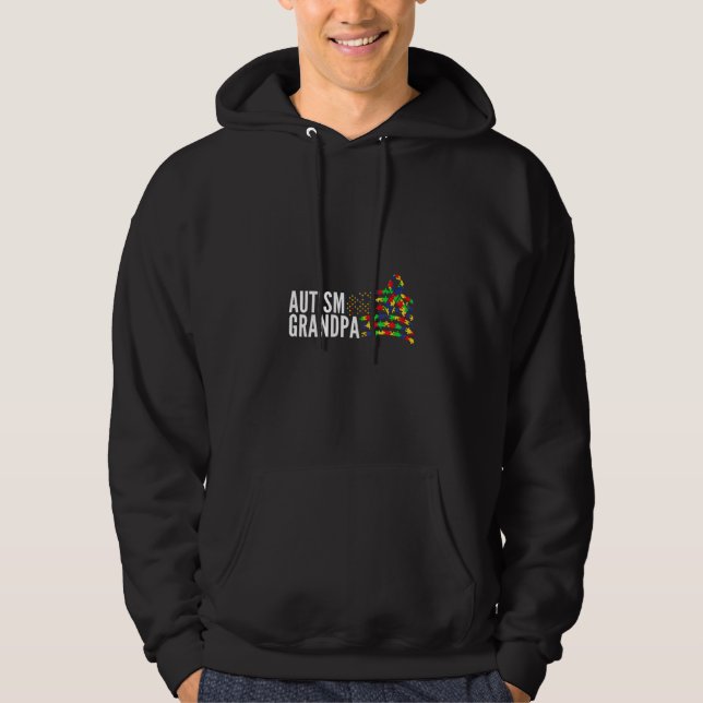 Autismus-Bewusstsein Opa Hoodie (Vorderseite)
