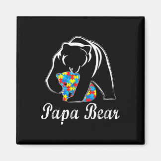 Autismus Bewusstsein Papa Bär Unterstützung Autist Magnet