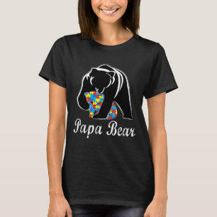 Autismus Bewusstsein Papa Bär Unterstützung Autist T-Shirt
