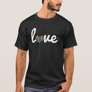 Autismus-Bewusstsein Perfekte Liebe Herz-Puzzle T-Shirt