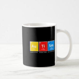 Autismus-Bewusstsein Periodensystem asd Frauen Män Kaffeetasse