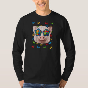 Autismus Bewusstsein Pig Puzzle Sonnenbrille Bauer T-Shirt