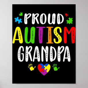 Autismus Bewusstsein Proud Autismus Großer Handher Poster
