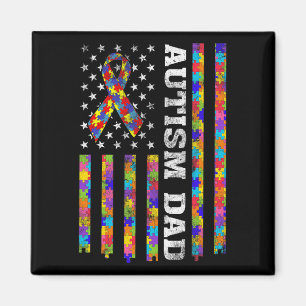 Autismus Bewusstsein Proud Autismus Vater Vintage  Magnet