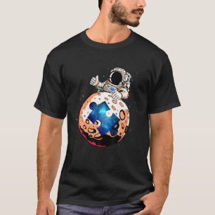 Autismus Bewusstsein Puzzle Autismus Astronaut im  T-Shirt